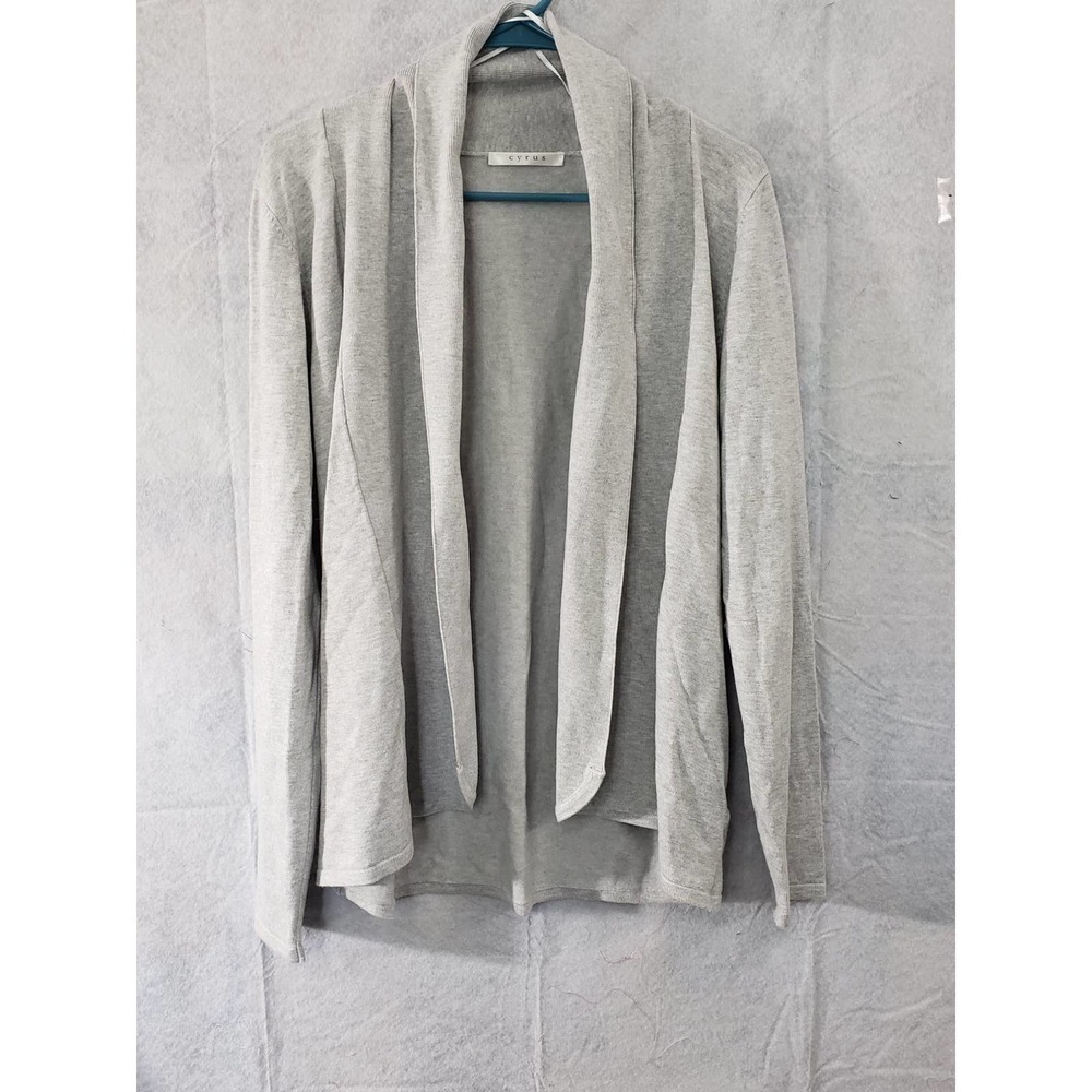 Lg Gray Cyrus open front cardigan.